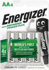 Energizer Επαναφορτιζόμενες Μπαταρίες AA 2000mAh (4τμχ)